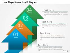 Four staged arrow growth diagram powerpoint template