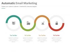 Four staged automatic email marketing powerpoint slides