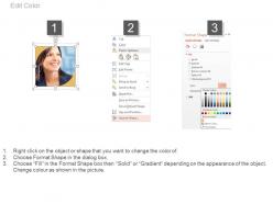 Four staged business employee portfolio infographics flat powerpoint design