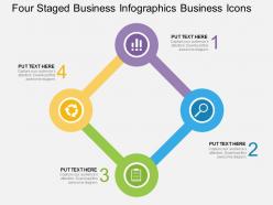 Four staged business infographics business icons flat powerpoint design