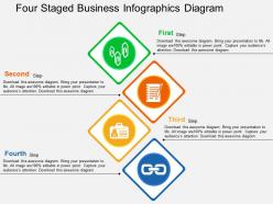 Four Staged Business Infographics Diagram Flat Powerpoint Design