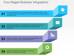 Four staged business infographics flat powerpoint design