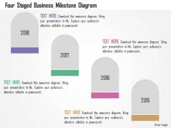 Four Staged Business Milestone Diagram Flat Powerpoint Design