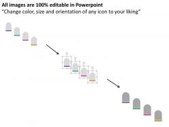 Four staged business milestone diagram flat powerpoint design