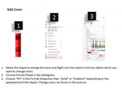 Four staged business scorecard flat powerpoint design