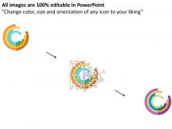 Four staged circle infographics for agile management flat powerpoint design