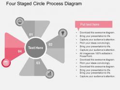 Four staged circle process diagram flat powerpoint design