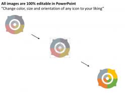 Four staged circle with icons flat powerpoint desgin