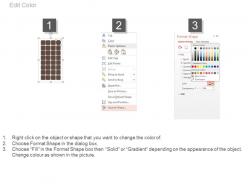 Four staged column chart with percentage powerpoint slides