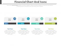 Four staged financial chart and icons powerpoint slides