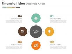 Four staged financial idea analysis chart flat powerpoint design
