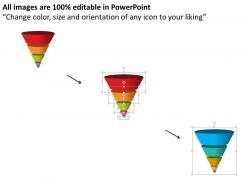 Four staged funnel diagram for business powerpoint template