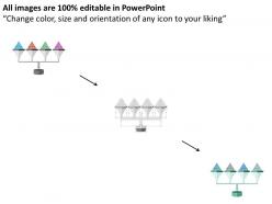 Four staged funnel process for marketing information management flat powerpoint design