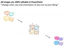 Four staged infographics data representation flat powerpoint desgin
