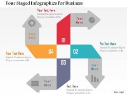 Four staged infographics for business flat powerpoint design