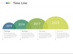 Four staged linear timeline for growth analysis powerpoint slides