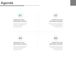 Four staged marketing agenda slide powerpoint slides