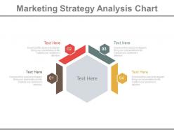 Four staged marketing strategy analysis chart flat powerpoint design