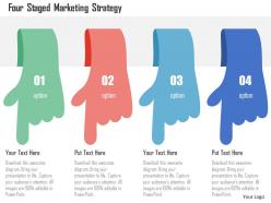 Four staged marketing strategy flat powerpoint design