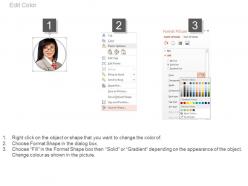 Four staged option chart for company peoples powerpoint slides