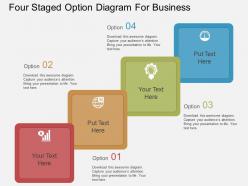 Four Staged Option Diagram For Business Flat Powerpoint Design