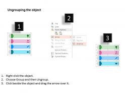 Four staged option tags for education flat powerpoint design