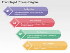 Four staged process diagram flat powerpoint design