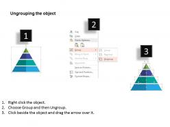 Four staged pyramid for business data representation flat powerpoint design