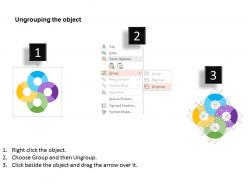 Four staged round design template flat powerpoint design