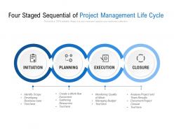 Four staged sequential of project management life cycle