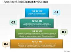 Four staged stair diagram for business powerpoint template