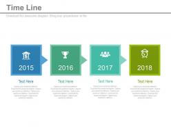 Four staged tags design timeline diagram powerpoint slides