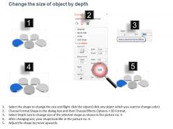 Four staged target achievement diagram powerpoint template slide