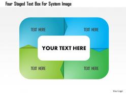 Four staged text box for system image powerpoint template