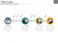 Four Staged Timeline For Business Employee Profile Powerpoint Slides
