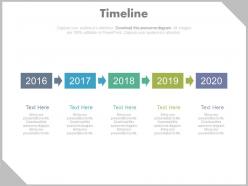 Four staged timeline sequence diagram powerpoint slides