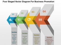 Four staged vector diagram for business promotion flat powerpoint design