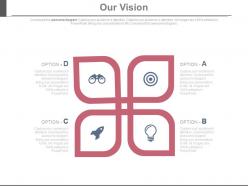 69657472 style essentials 1 our vision 4 piece powerpoint presentation diagram infographic slide
