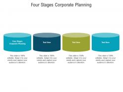 Four stages corporate planning ppt powerpoint presentation infographic template sample cpb