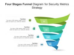 Four stages funnel diagram for security metrics strategy infographic template