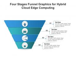Four stages funnel graphics for hybrid cloud edge computing infographic template