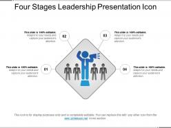 Four stages leadership presentation icon