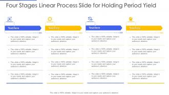 Four Stages Linear Process Slide For Holding Period Yield Infographic Template