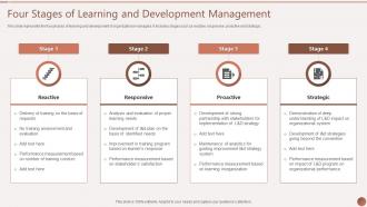 Four Stages Of Learning And Development Management