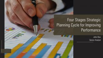 Four Stages Strategic Planning Cycle For Improving Performance PPT Template AT