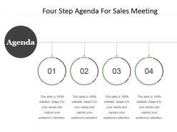 Four step agenda for sales meeting example of ppt