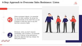 Four Step Approach To Overcome Sales Resistance Training Ppt Downloadable