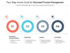 Four step arrow circle for business process management