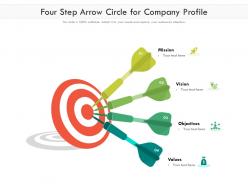 Four Step Arrow Circle For Company Profile