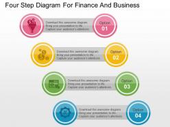 Four step diagram for finance and business flat powerpoint design